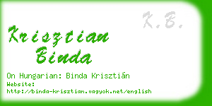 krisztian binda business card
